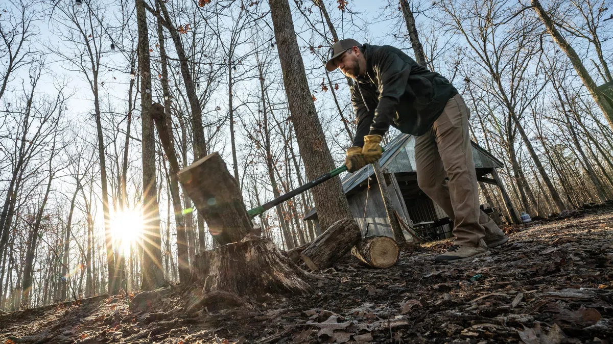 Hooyman Maul rozłupujący o dużej wytrzymałości, wypukłe ostrze szlifierskie i ergonomiczny antypoślizgowy uchwyt do wycinania, polowania, kształtowania krajobrazu i na zewnątrz