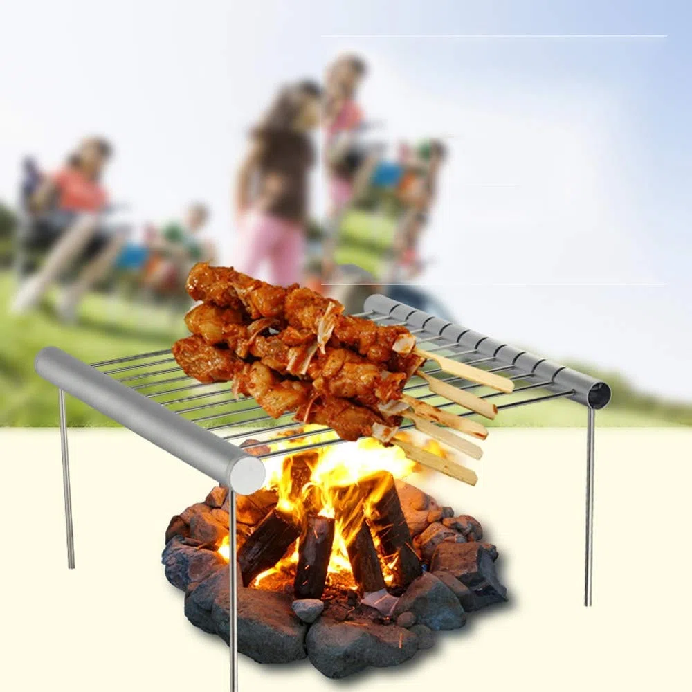 Grill Ogrodowy Przenośny Składany Grill Na Węgiel Drzewny Kuchenka Piknikowa Ze Stali Nierdzewnej Stojak Na Grill Kempingowy