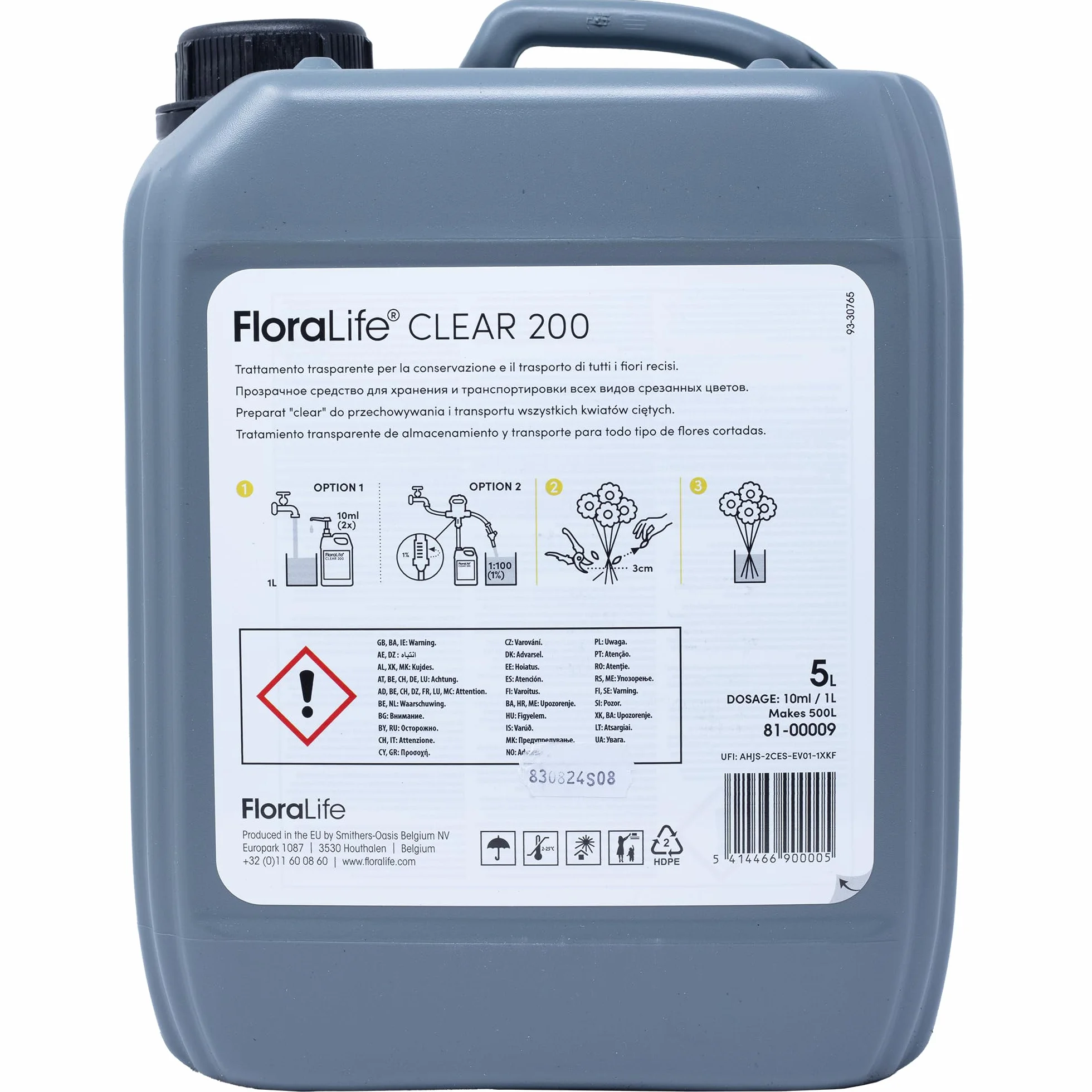 Flowerbox FLORALIFE® Clear kanister 200-5 l