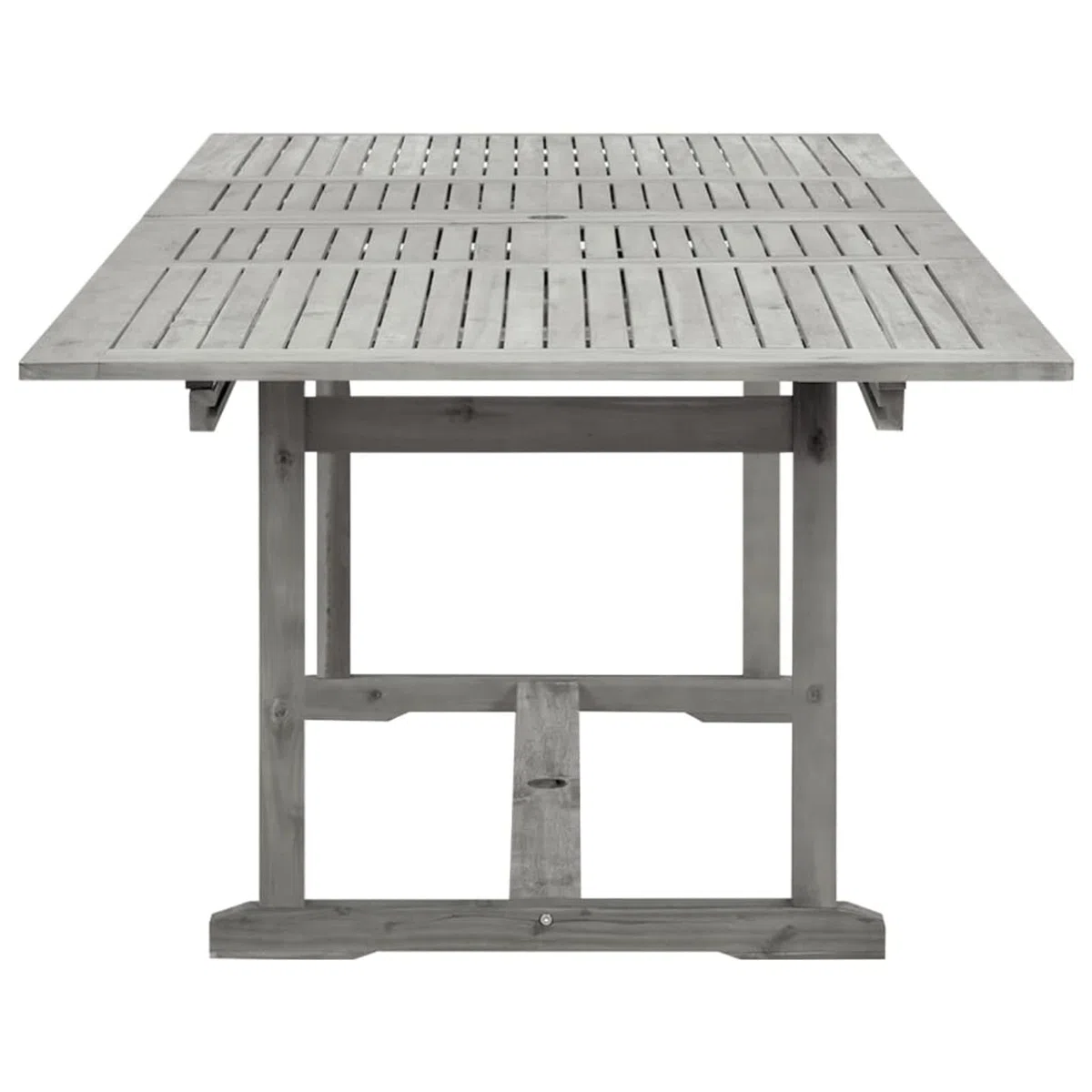 Homgoday Stół ogrodowy, wysuwany, drewniany stół tarasowy, stół ogrodowy, stół balkonowy, stolik do kawy, meble ogrodowe, stół do jadalni (160-240) x 100 x 75 cm, lite drewno akacjowe