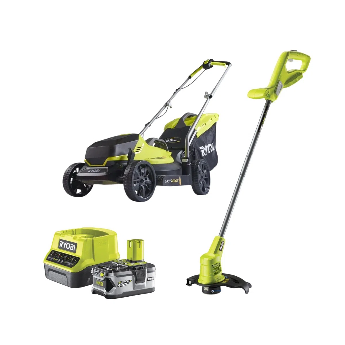 Ryobi RLM1833BLT1825M kosiarka do trawy, podkaszarka do trawy i akumulator (1 x 4,0 A)
