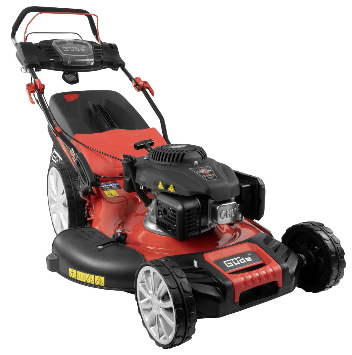 Güde Kosiarka Big Wheeler 554.3 R (silnik 4-suwowy 3,7/5,03 (kW/PS), sprawdzona pod kątem GS, szerokość cięcia 55 cm, worek na trawę 65 l, 6-stopniowa regulacja wysokości koszenia, napęd na tylne