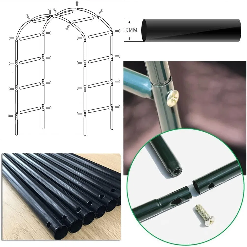 120 Cm 140 Cm 180 Cm Metalowy łuk Ogrodowy 200 Cm 240 Cm 280 Cm 350 Cm Łuki Ogrodowe Altana Do Roślin Wsparcie Róże Wspinaczka, Pergola Na Zewnątrz Dekoracje ślubne Łuk, 350x220x40CM