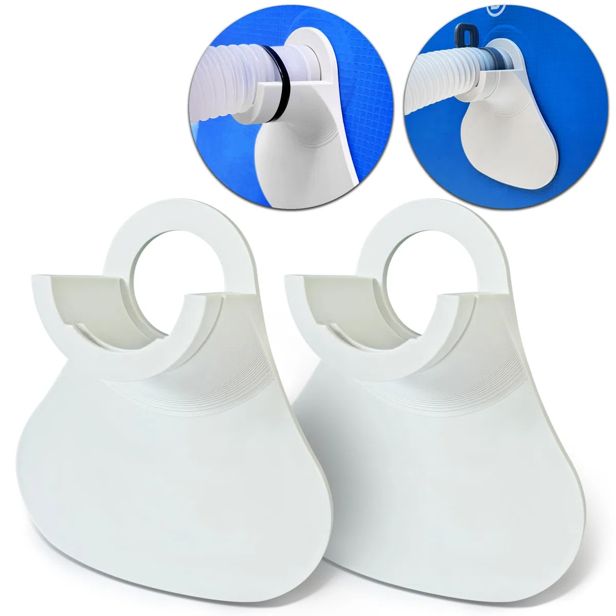 2x Podpora do Rur Basenu Ø32 mm | Uchwyt Wspornik do Węża Intex Bestway | Stabilizator Rur Basenowych | Szybki Montaż | Odporność na Warunki Atmosferyczne