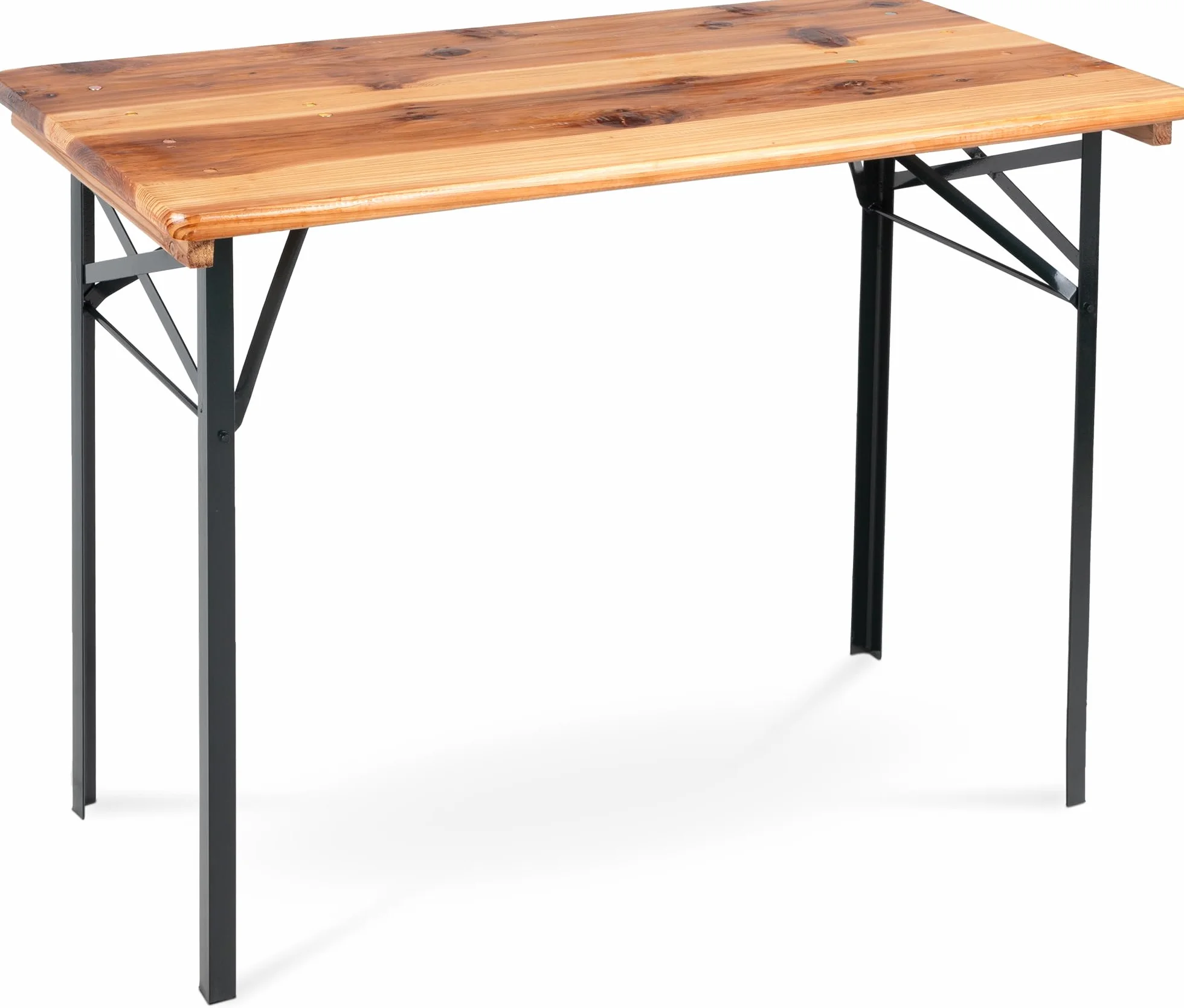 Stagecaptain BBT-117 Hirschgarten stół ogrodowy 117 cm - wytrzymały i krótki stół browarniczy (117 cm długości) - powierzchnia lakierowana - składany - łatwy do przechowywania i przenoszenia