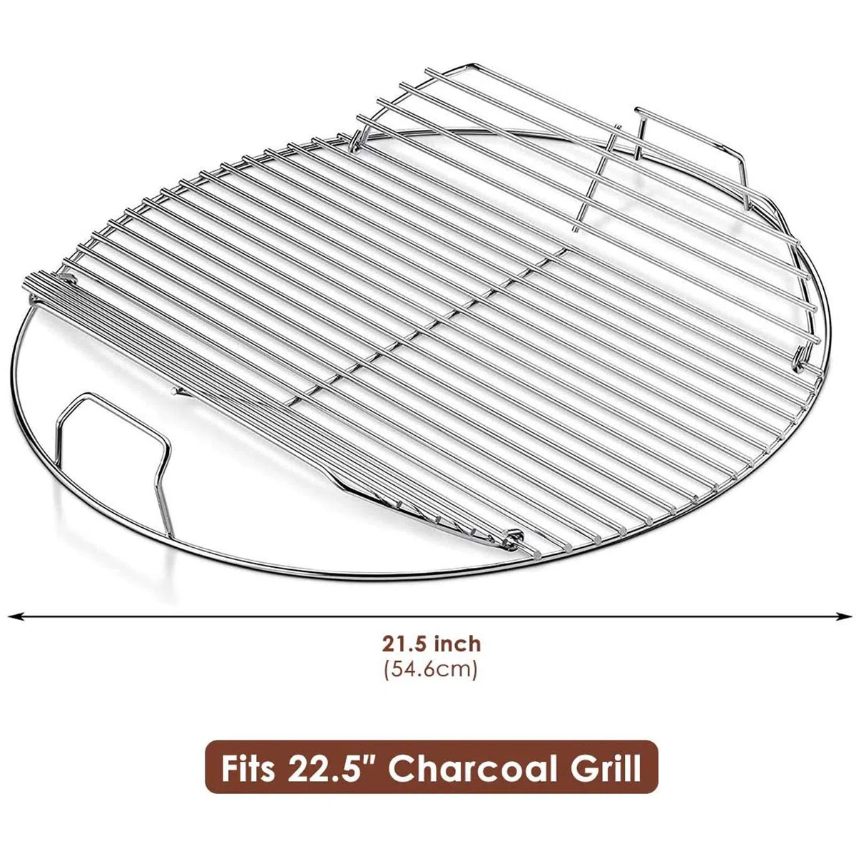 GFTIME 54,6 cm ruszt do gotowania, ruszt na węgiel drzewny i zestaw do czyszczenia Weber 57 cm One-Touch srebrny, czajnik Bar-B, Master-Touch i grille węglowe One-Touch, pasuje do Weber 7436, 7441,