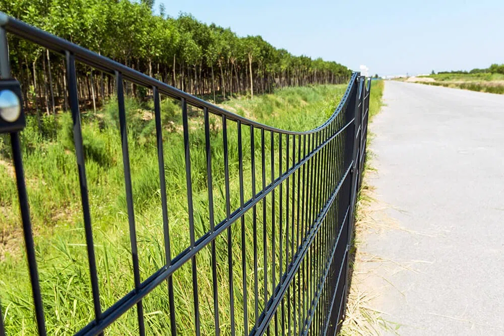 Home Deluxe - Ogrodzenie z podwójnym prętem antracytowym, dekoracja góry - długość: 50 m wysokość: 120 cm kompletny zestaw - stal ocynkowana ogniowo - trwała powłoka proszkowa I płot ogrodowy, płot