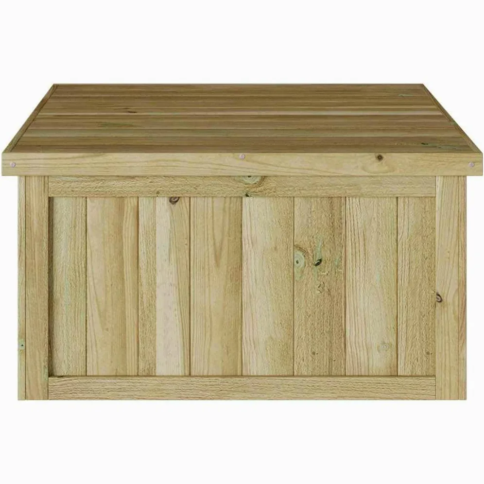 Kosiarka garażowa z impregnowanego drewna sosnowego, brązowa, 73,5 x 81,5 x 38,5 cm, domek na narzędzia do kosiarki automatycznej, odporny na warunki atmosferyczne, z zamykanymi drzwiami