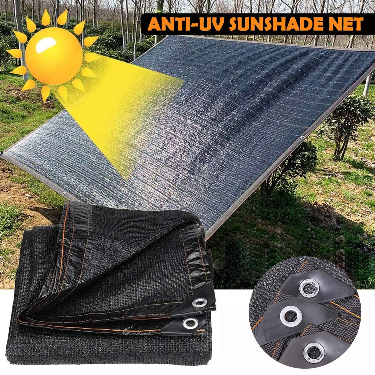 Premium Sun Mesh e 7,9 x 10 m – ochrona przed promieniowaniem UV e tkanina z przelotkami do hodowli i roślin w szklarni, siatka z filtrem przeciwsłonecznym do kwiatów i patio