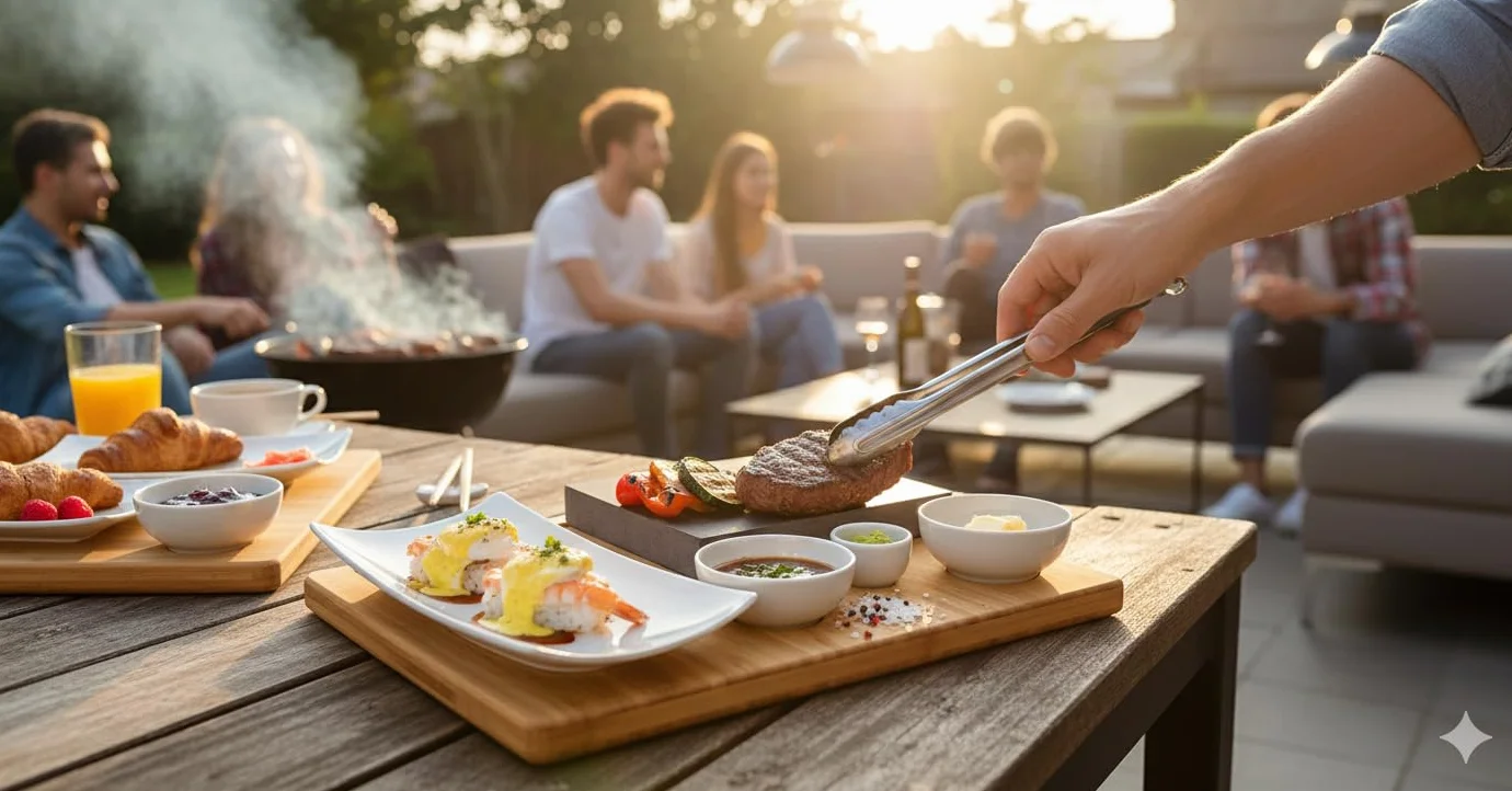 Lavastein deska do steków 2 zestawy taca do serwowania bambusowa z grillem Hot Stone płyta grillowa kamienna