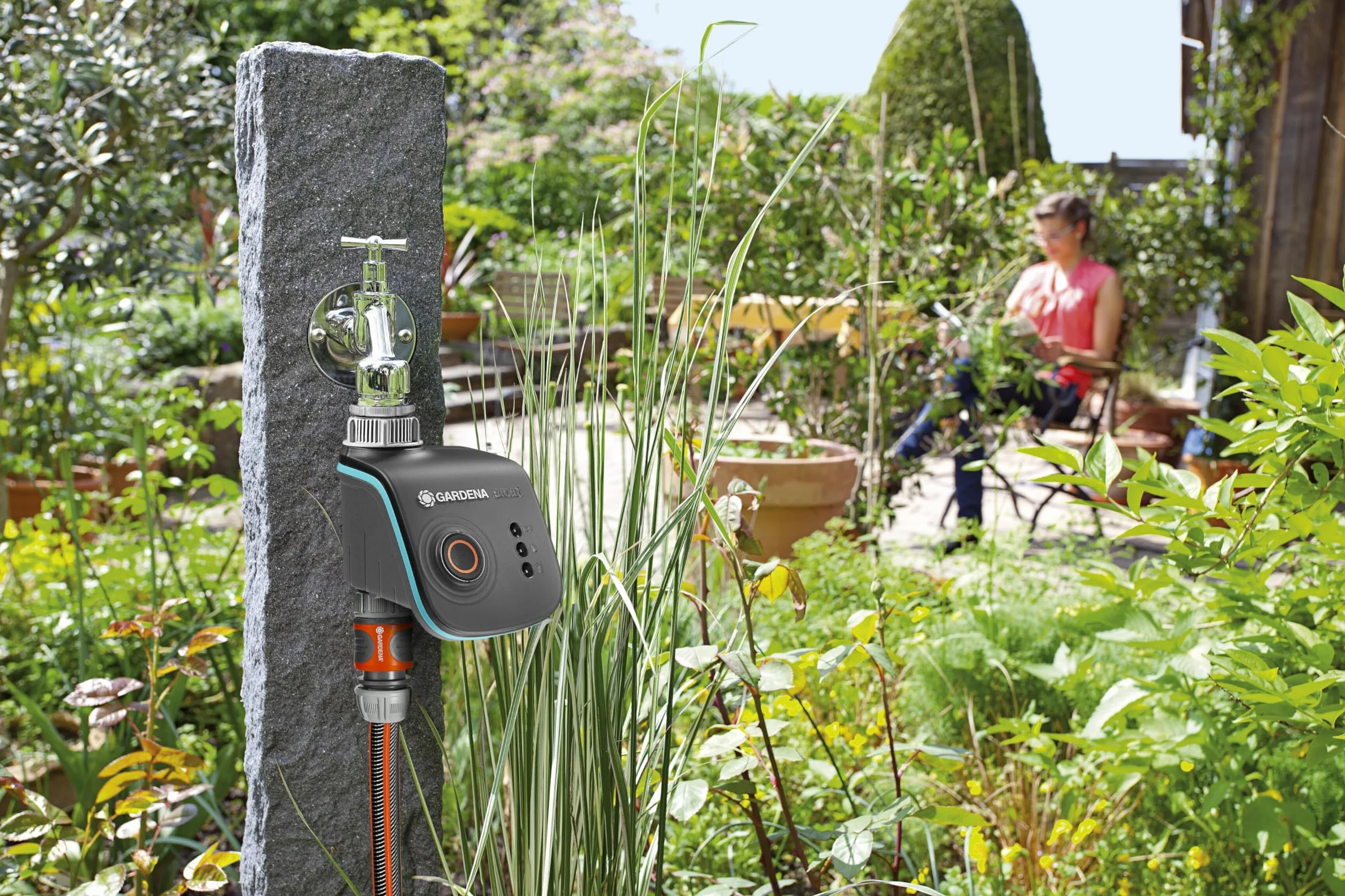 Gardena smart Water Control: do sterowania nawadnianiem przez aplikację na smartfona, ostrzega przed mrozem, technika zaworowa, idealny do systemu Micro-Drip-System lub Sprinklersystem (19031-20)