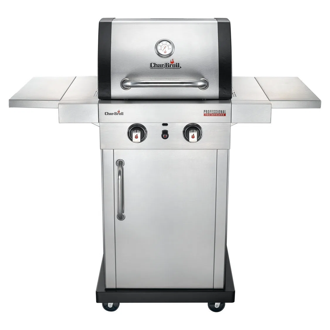 Char-Broil Professional 2200 S grill gazowy z 2 palnikami z technologią TRU na podczerwień, idealny do gotowania na zewnątrz, ogrodu, na balkon i taras, wykończenie ze stali nierdzewnej
