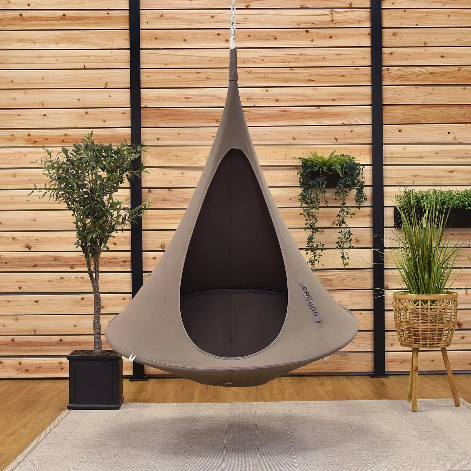 Cacoon fotel wiszący 120cm Taupe