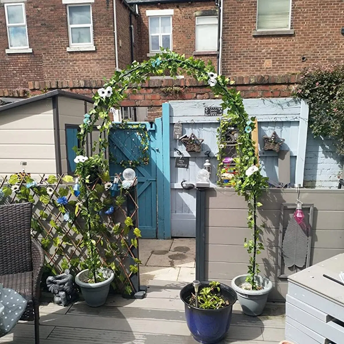 120 Cm 140 Cm 180 Cm Metalowy łuk Ogrodowy 200 Cm 240 Cm 280 Cm 350 Cm Łuki Ogrodowe Altana Do Roślin Wsparcie Róże Wspinaczka, Pergola Na Zewnątrz Dekoracje ślubne Łuk, 350x220x40CM