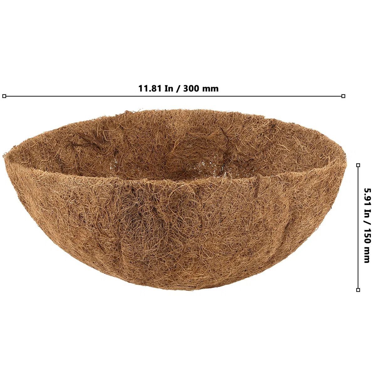 6 sztuk wk?adów kokosowych 30 cm, wk?adka z w?ókna kokosowego, wk?ad zast?pczy do wisz?cego koszyka, wk?adki kokosowe, okr?g?e doniczki kokosowe do kwietnika