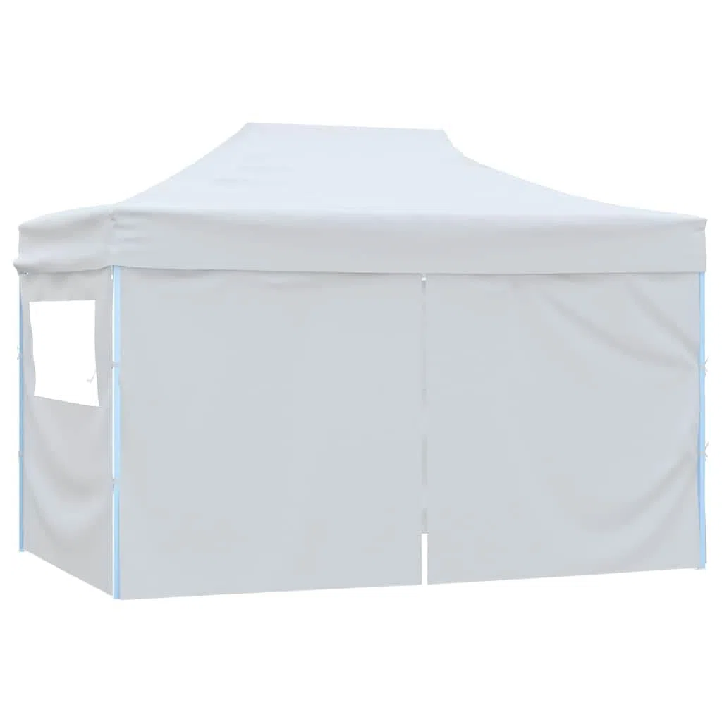 Składany Namiot Imprezowy 4 Ściany 280x410x315 cm Stal | Tkanina Oxford 600D, Powłoka PVC, Wodoodporny Dach, Przezroczyste Okna, Łatwy Montaż