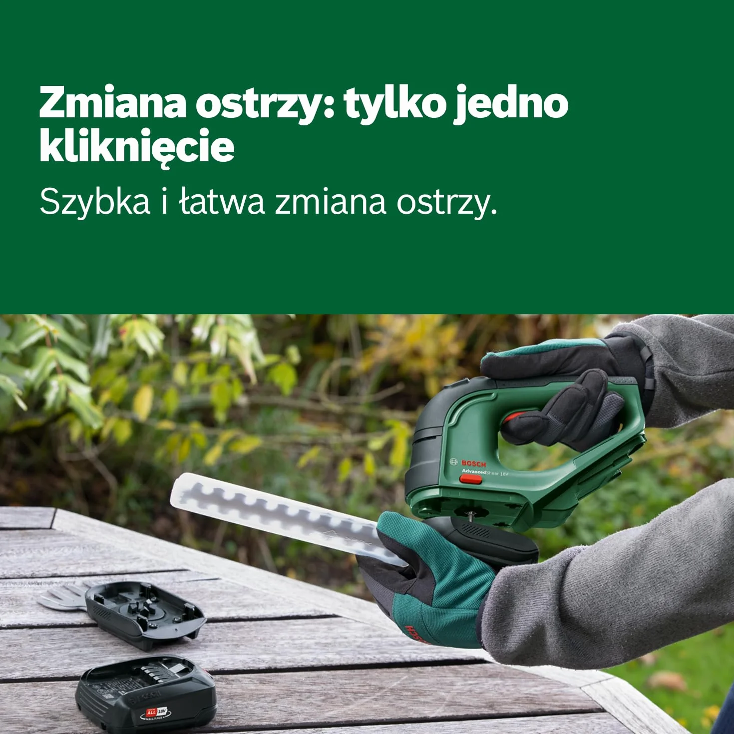 Bosch AdvancedShear 18V-10 Nożyce do trawy 18V 2.0 Ah 85 m²