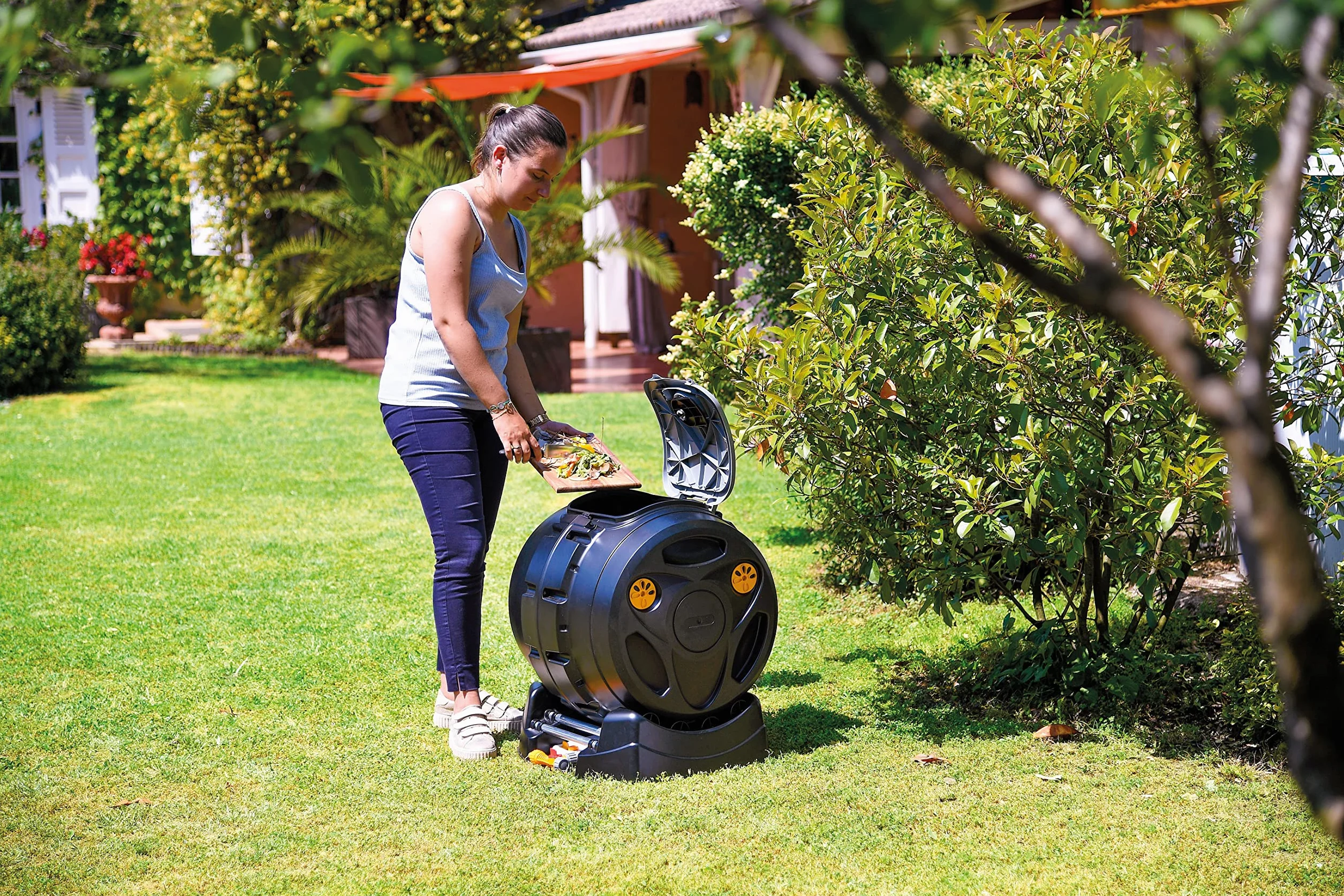 Hozelock Easymix Kompostownik Bębnowy, Czarny, 100 l