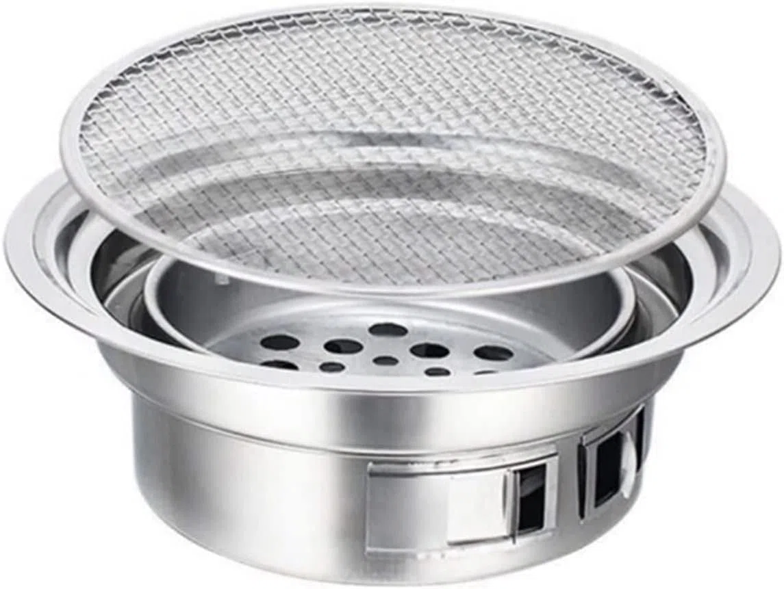 Grille węglowe Gorący grill Grill węglowy Przenośny Gospodarstwo domowe Koreański grill Okrągły Grill węglowy Grill kempingowy Kuchenka Na zewnątrz Wewnątrz