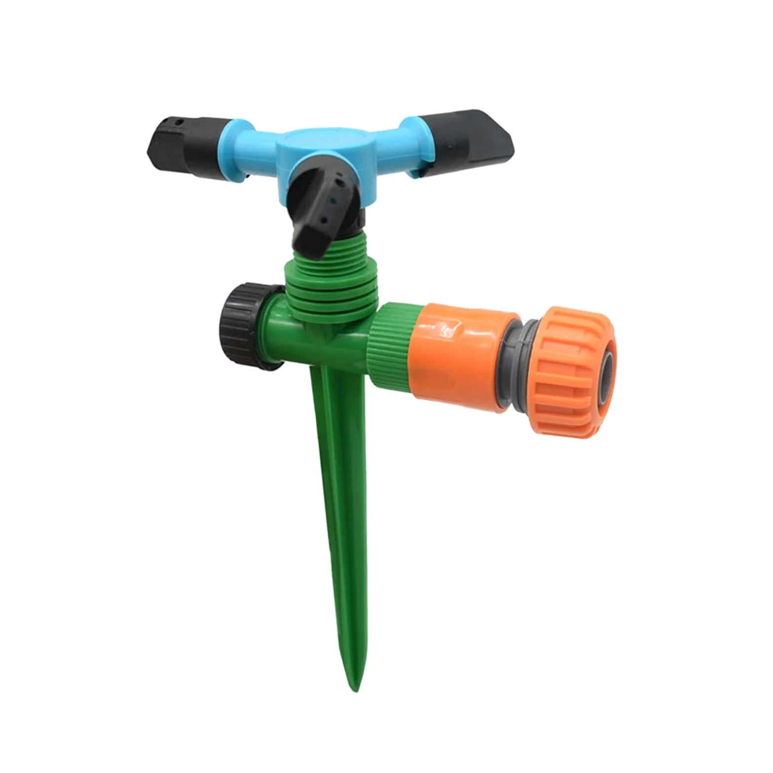 Zraszacze podlewania armatury rur 3 ARM Lawn Podlewanie Zraszacz do nawadniania, Regulowany obrotowy Zraszacz, Odpowiedni do 1/2 "3/4" Garden Wąż Rolniczy Trawa 6 sztuk (Color : 1I2 to 1I2 hose)