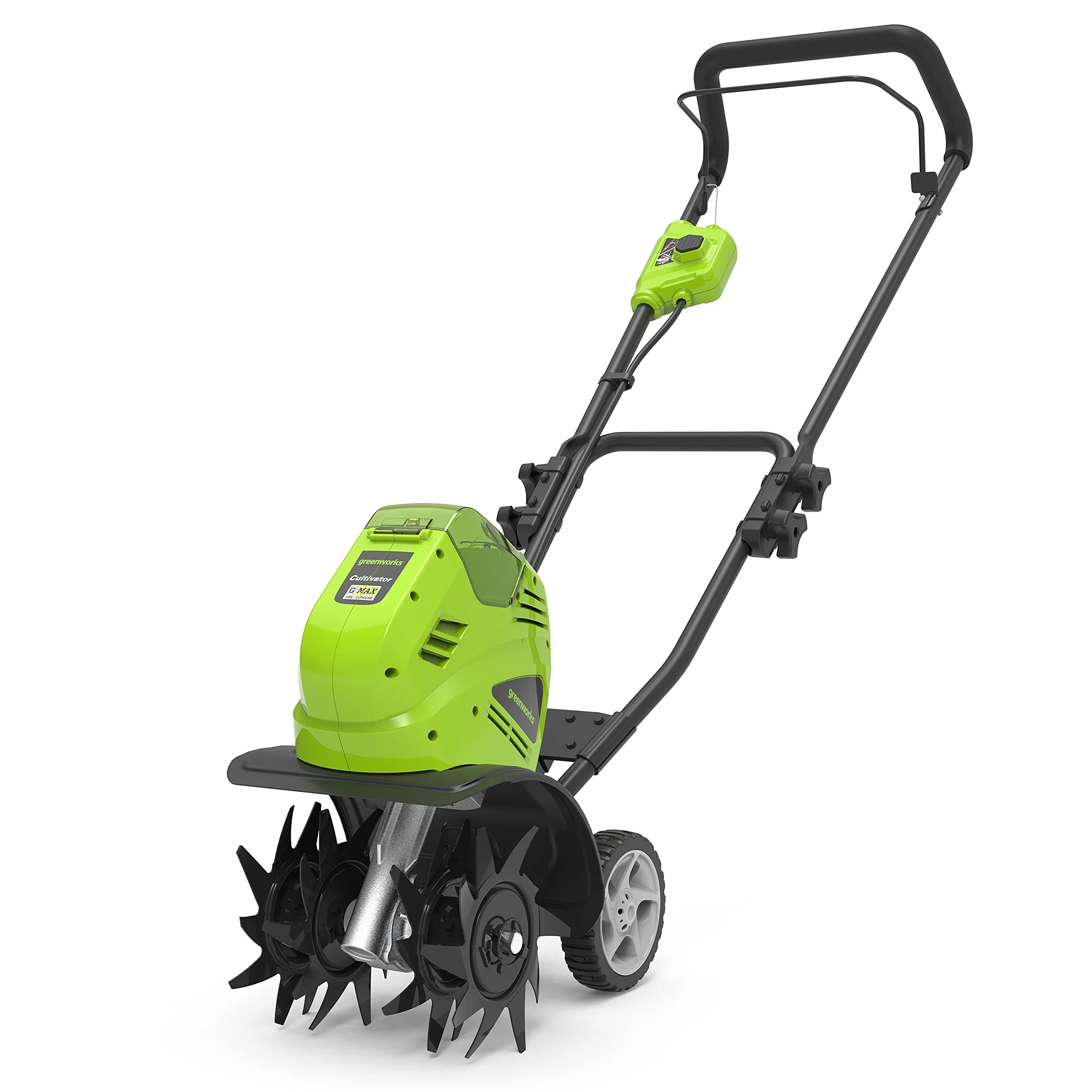 Greenworks G40TL Akumulatorowy Kultywator, Glebogryzarka z Przednimi Zębami, Szerokość Pracy 25 cm, Głębokość Pracy 13 cm BEZ Akumulatora 40V i Ładowarki, 3 Lata Gwarancji