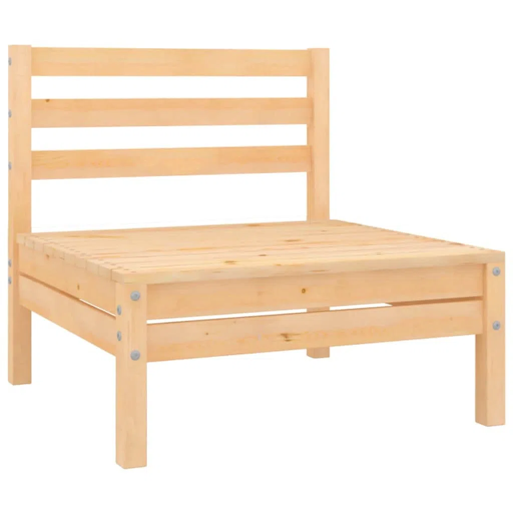 3-częściowy zestaw wypoczynkowy ogrodowy z litego drewna sosnowego, sofa do użytku na zewnątrz i meble ogrodowe ze stołem, balkonem i salonem, odporny na warunki atmosferyczne, modułowy leżak