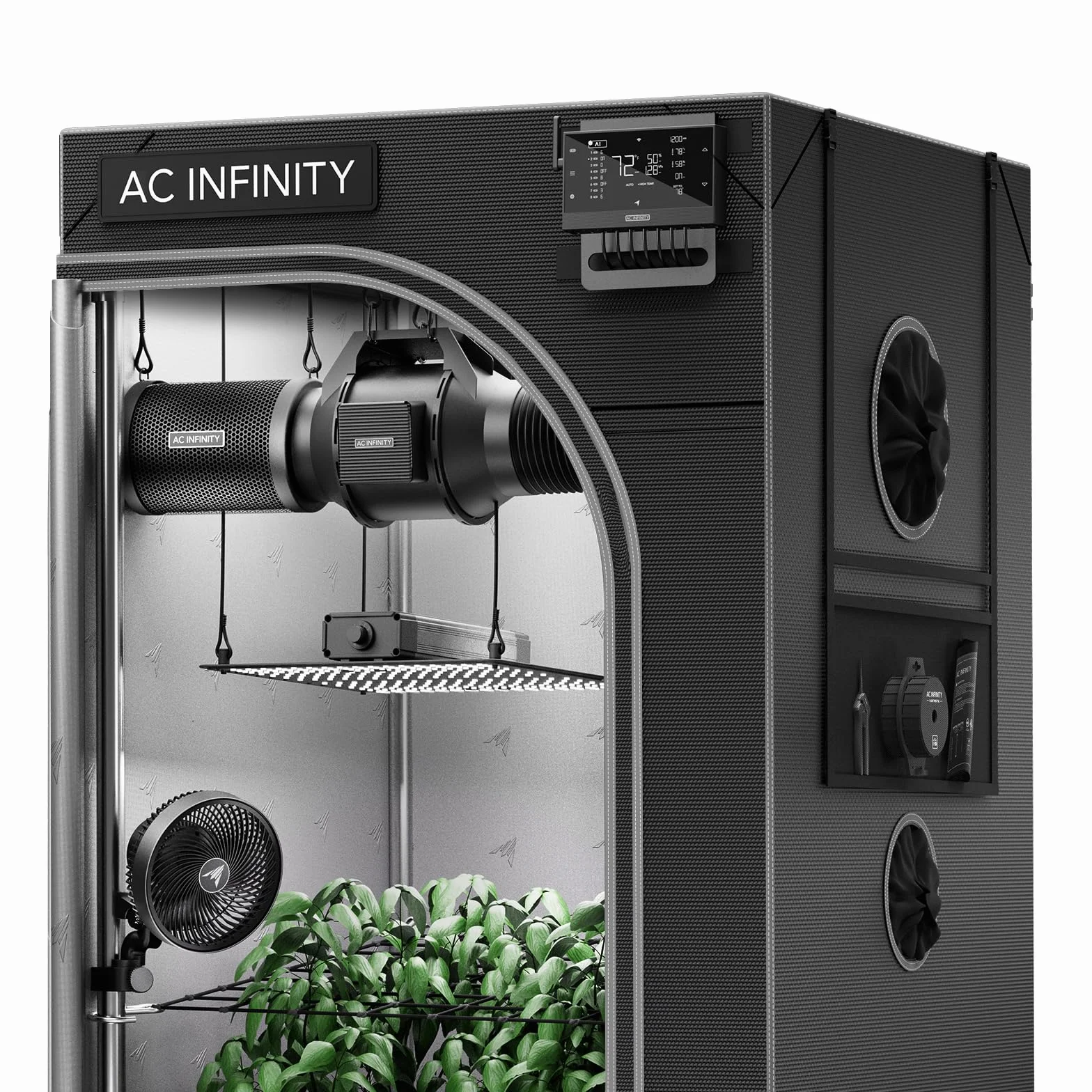 AC Infinity Advance Grow System 2x4 zintegrowany z WiFi namiot do uprawy 2000D Mylar Samsung LM301B LED