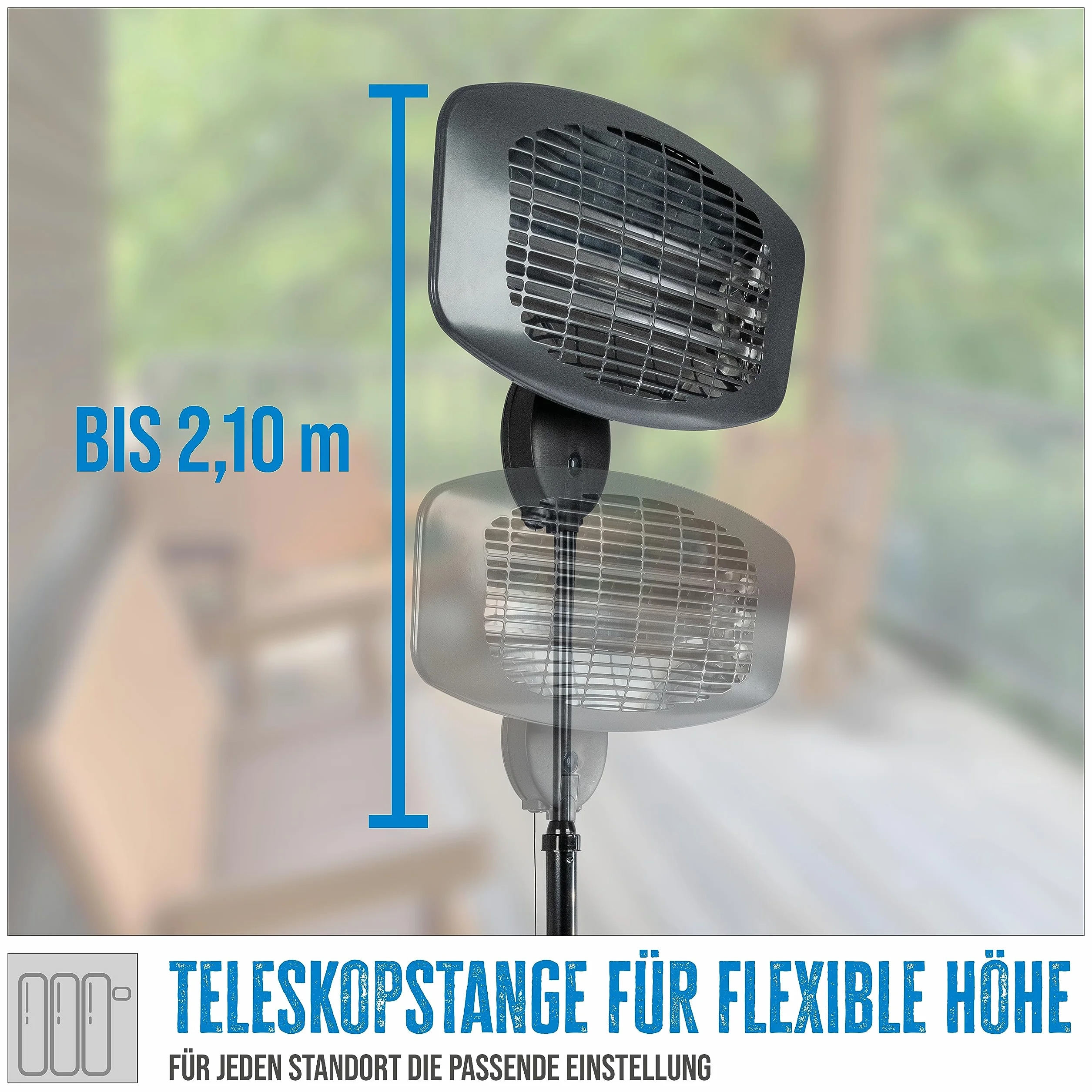 Güde Grzejnik stojący na podczerwień GIH 2000 (moc grzewcza 2000 W, 3 stopnie ogrzewania (650/1035/2000 W), 15 m³ maks. zdolność ogrzewania pomieszczeń, kwarcowe elementy grzejne, duża podstawa i