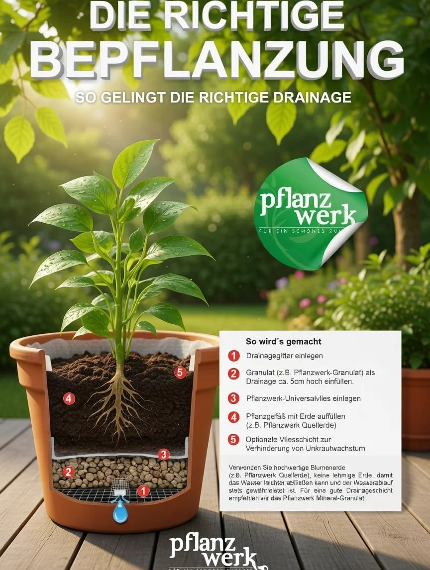 Pflanzwerk® Donica na rośliny, ziemia do kwiatów, 600 l, 100% ekologiczna, w 100% wolna od torfu, markowa jakość premium