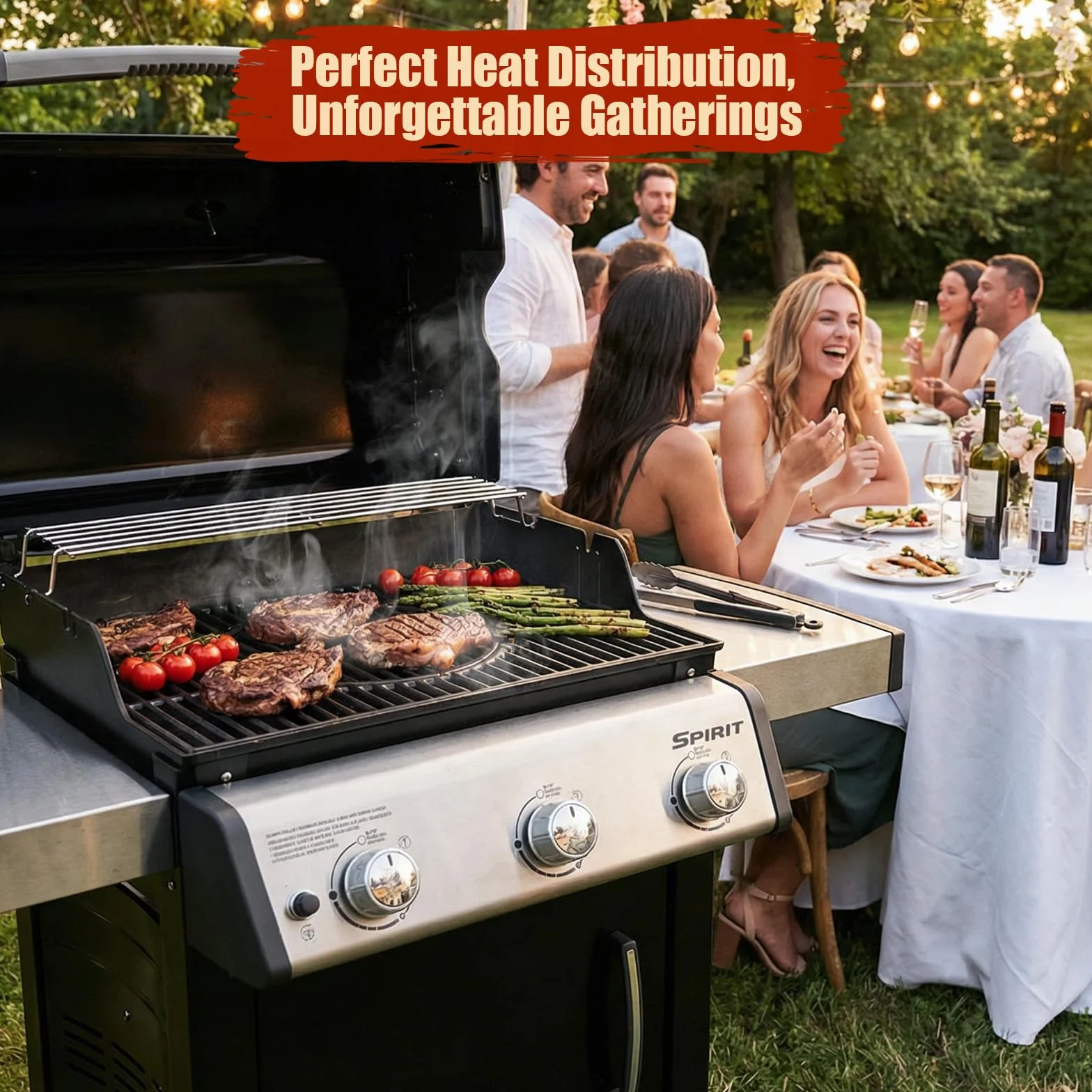 Denmay Żeliwne ruszty grillowe do Weber Spirit I & II serii 300 z przednimi gałkami