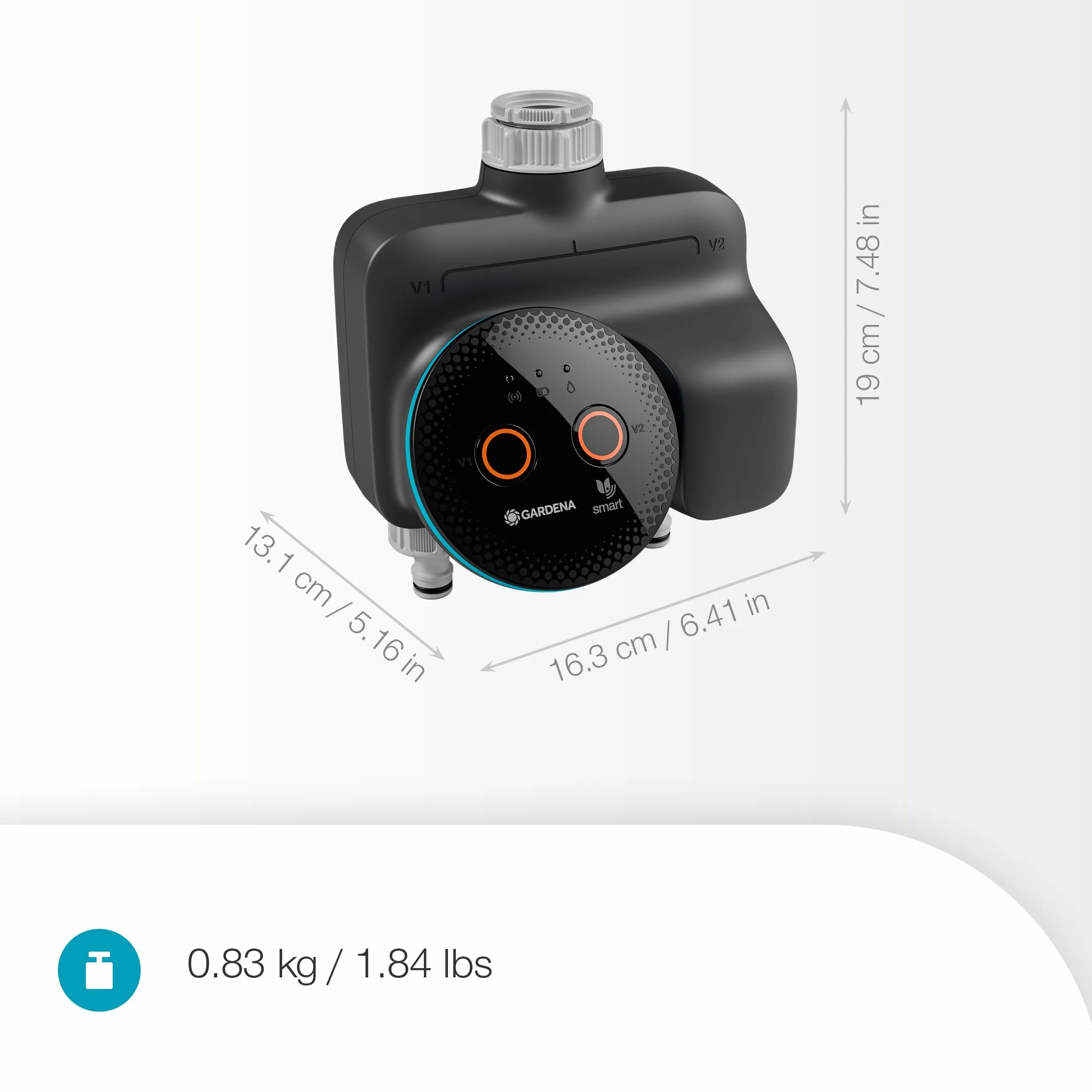 Gardena Smart Sterownik Nawadniania Dual 19034-20 do Dwóch Stref Ogrodu