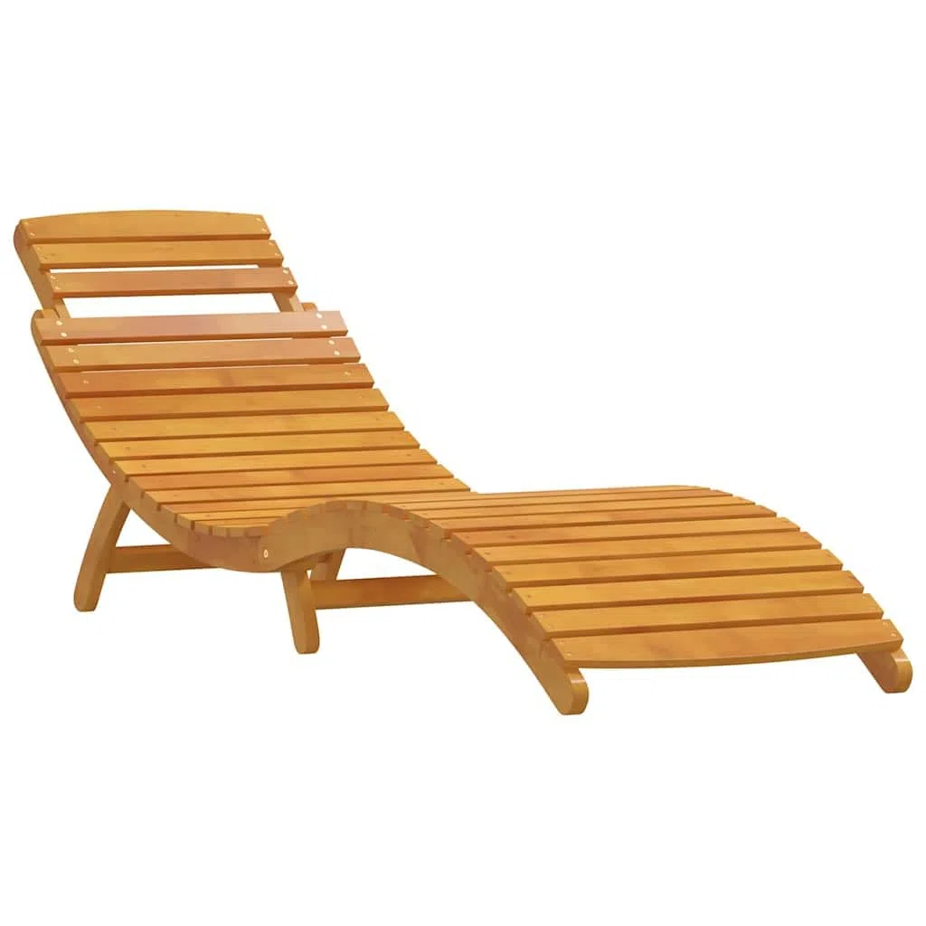 Leżak 2 szt Brązowy 55x184x64cm Lite Drewno Akacjowe Regulowany Ogród Taras Basen Składany Oparcie Wypoczynek Opalanie Rekreacja Meble Zewnętrzne Podwójny Zestaw