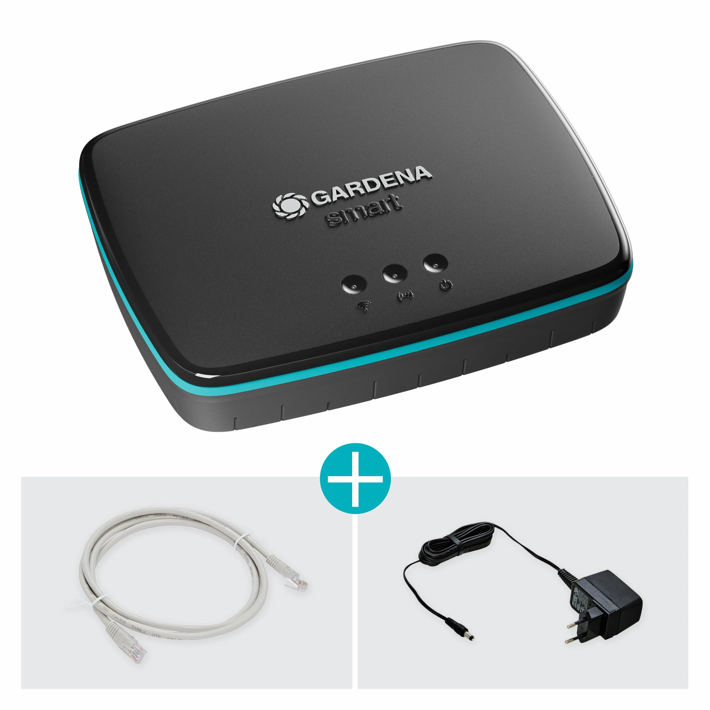 Gardena smart Gateway: Urządzenie przyłączeniowe do wszystkich produktów Gardena, podłączenie do routera za pomocą kabla LAN lub Wi-Fi, sterowanie z bezpłatnej aplikacji Gardena smart (19005-20)