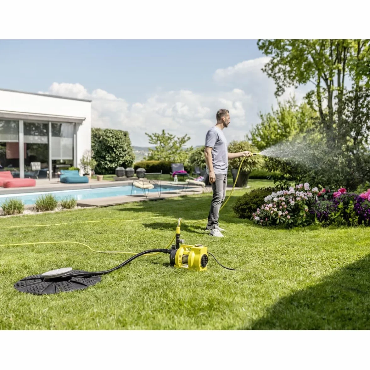 Kärcher BP 5.000 Garden Pompa ogrodowa, wydajność: 5000 l/h, wysokość tłoczenia: maks. 40 m, głębokość zasysania: maks. 8 m, moc silnika: 650 W, ciśnienie: maks. 4 bary