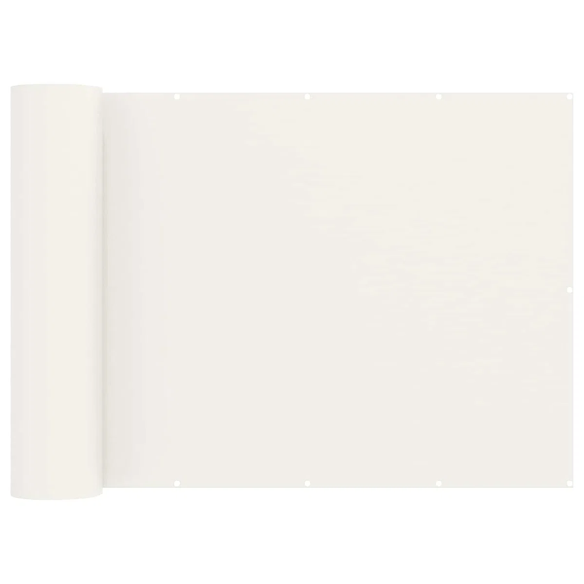 Osłona balkonowa z powłoką PU, biała, 200 x 800 cm, odporna na działanie promieni UV i wody, z aluminiowymi oczkami, łatwy montaż na taras, do ogrodu, na balkon jako ochrona przed słońcem i