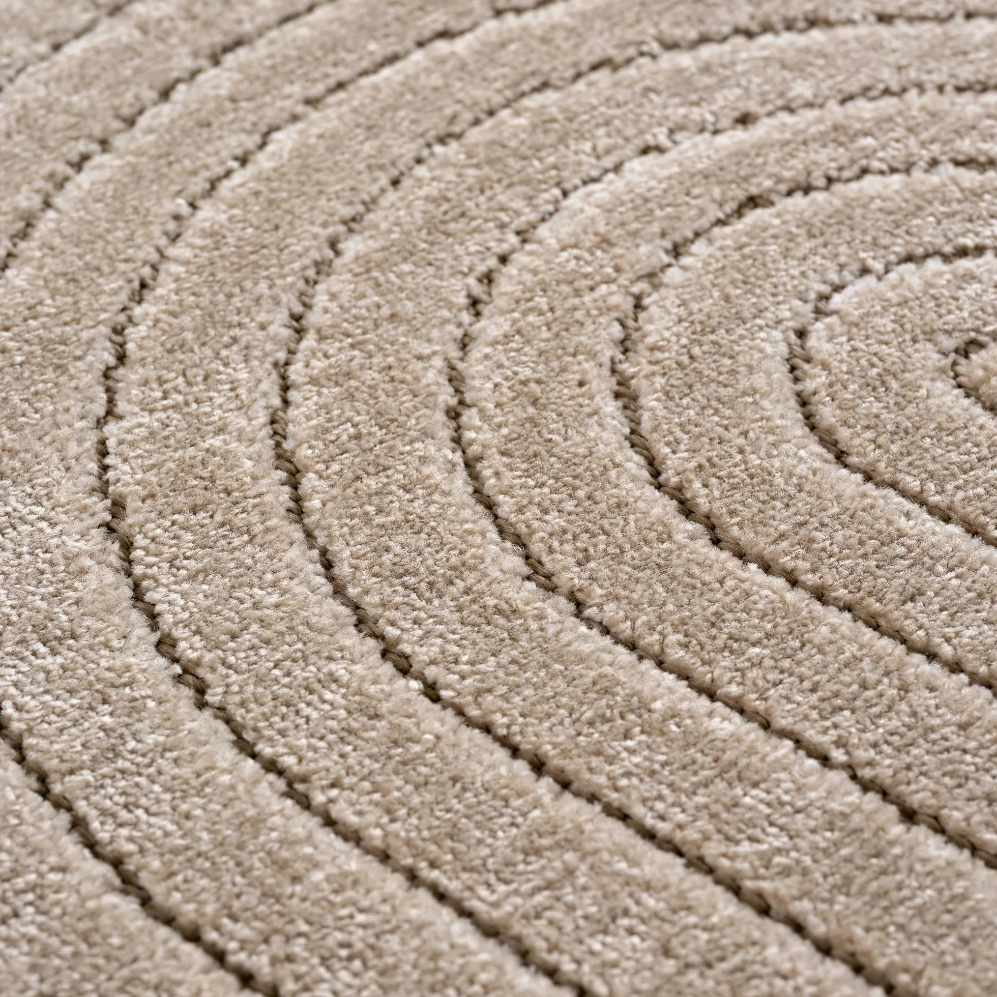 Carpetsale24 Dywan 280x370 cm XXL Beżowy, Krótkowłosy z Efektem 3D Wysoki-Niski, Wzór Boho Skandynawski, do Dużych Wnętrz lub na Balkon