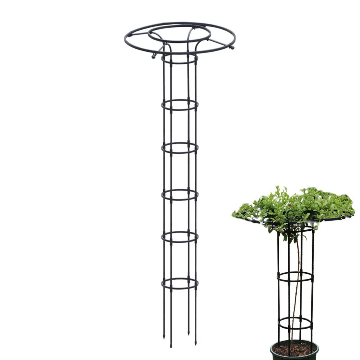 Pergola do wspinaczki dla roślina | 210 cm pergola ogrodowa do doniczkowych roslin | metalowa kolumna do pnących roślin | kratka do wspinaczki "zrób to sam" do doniczek