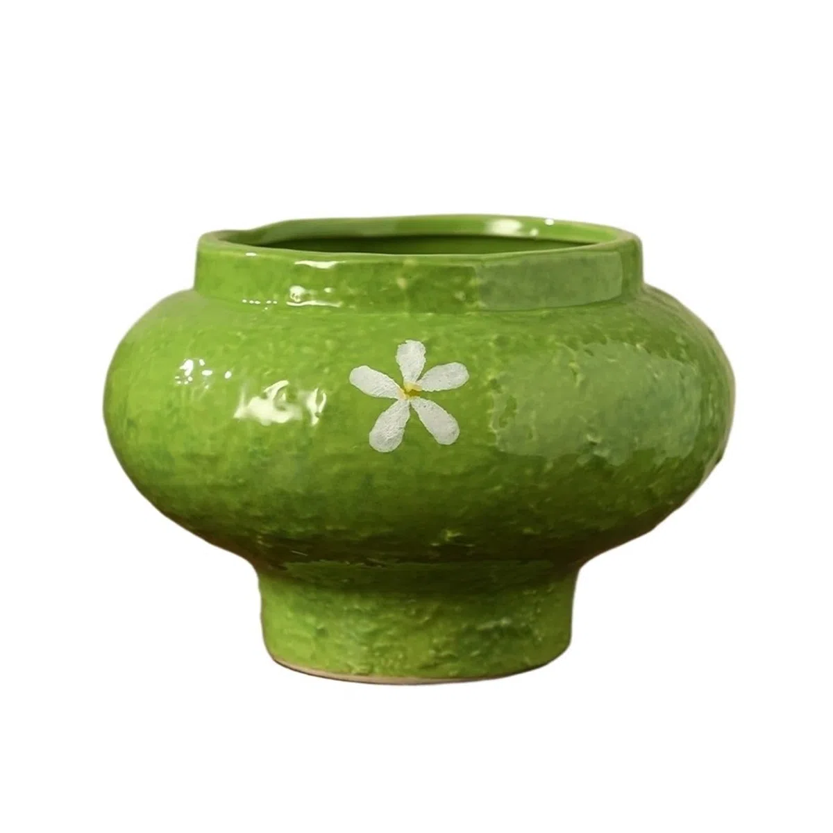 Doniczka Ceramiczne doniczki w stylu vintage, idealne do użytku domowego i szczególnie odpowiednie uprawy storczyków Phalaenopsis Rośliny domowe, sukulenty, kwiaty(Green)