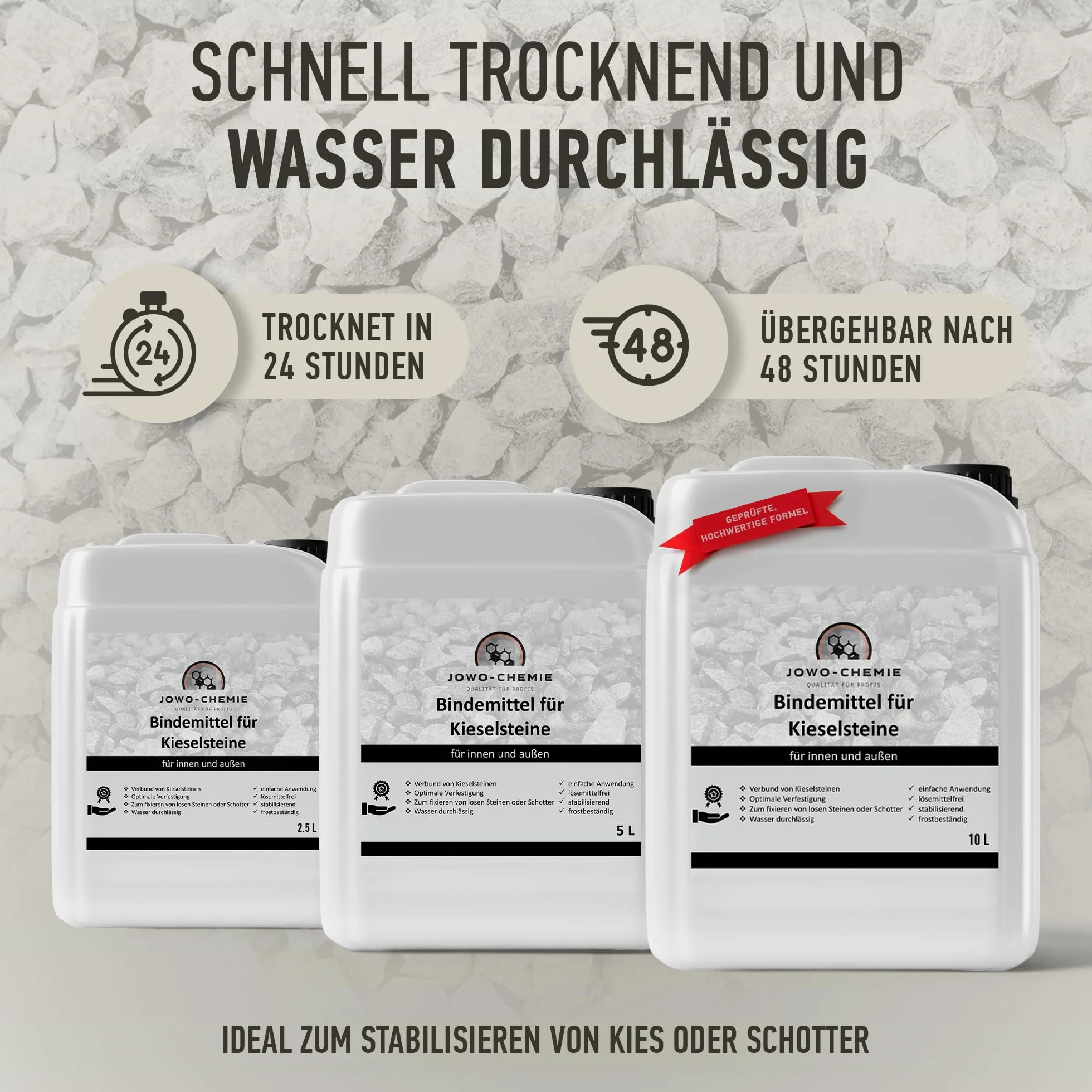 Spoiwo do żwiru/mulczowania (10 l), środek wiążący do żwiru/żwiru/żwiru i mulczowania, wszelkiego rodzaju spoiwo do mulczowania, kolejki ogrodowej (10 l)