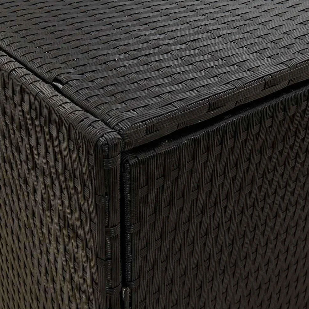 vidaXL Szafka ogrodowa polirattan czarna 100x55,5x80 cm