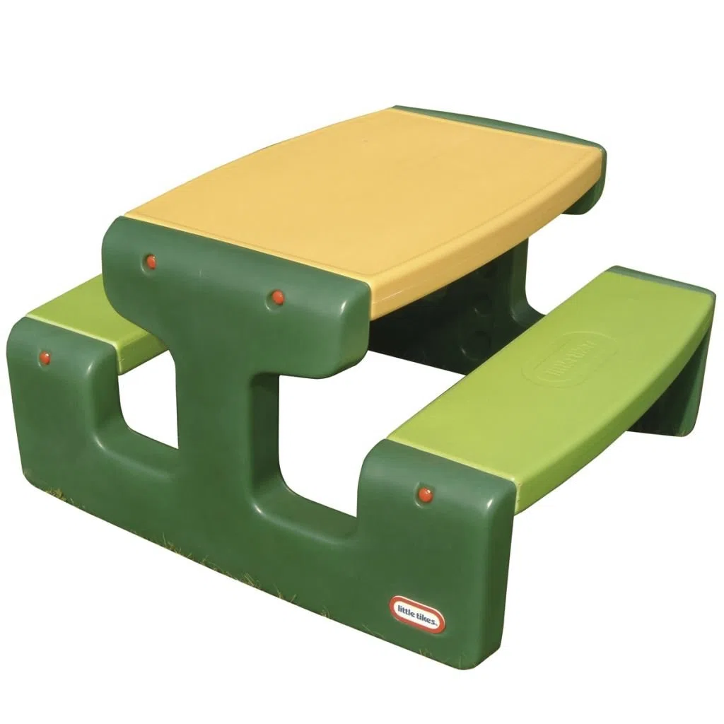 Little Tikes Duży Stół Piknikowy - Dla 6 Osób - Do Prac Domowych, Projektów i Zabawy - Evergreen