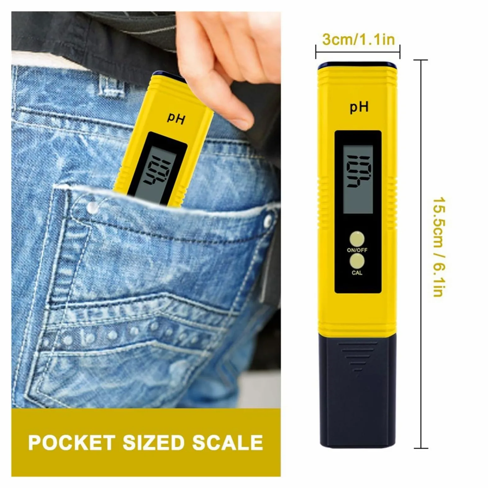 Tester wody, Przenośny cyfrowy miernik PH LCD do warzenia akwarium woda w basenie wino mocz Tds miernik samokalibrujący 10 sztuk