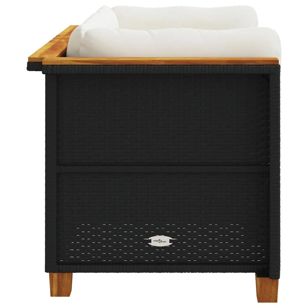2 x narożna sofa ogrodowa, z polirattanu, kolor czarny, z tapicerowanymi poduszkami, zdejmowane pokrowce, modułowa konstrukcja, meble do salonu, sprzęt ogrodowy, zestaw 2 szt