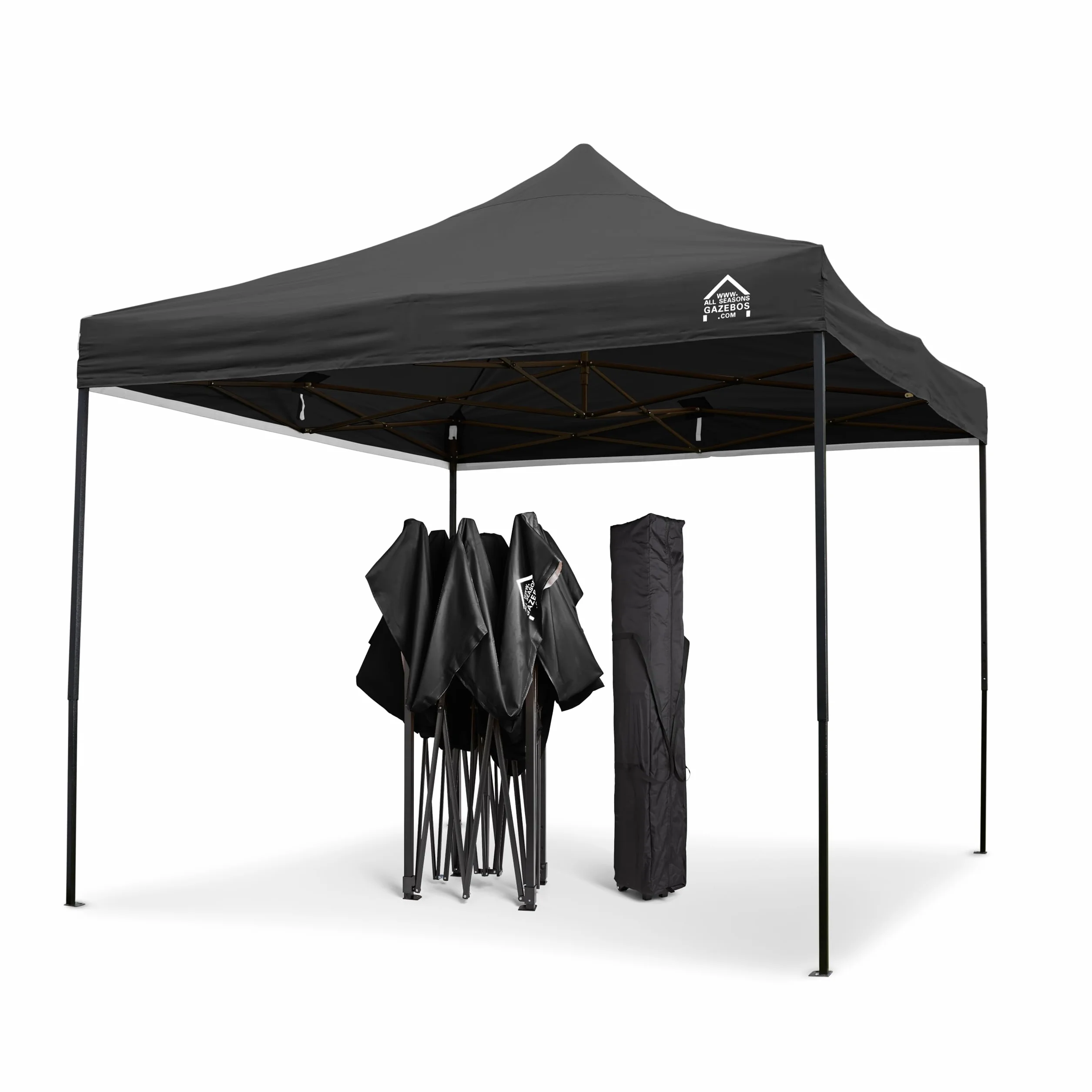 AllSeasonsGazebos Zupełnie nowy, ultra-mocny, otwarty pawilon błyskawiczny, w pełni wodoodporny, pokryty PVC wysokiej jakości 3x3m