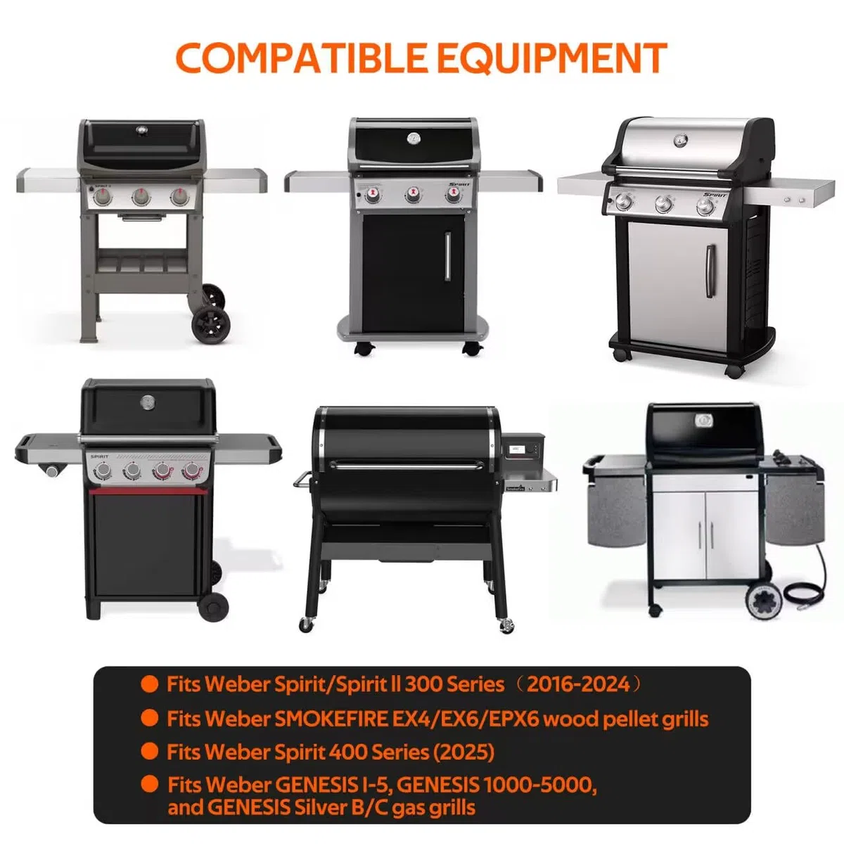 onlyfire Ruszty do grilla ze stali nierdzewnej do Weber Gourmet BBQ System Spirit 300 Series