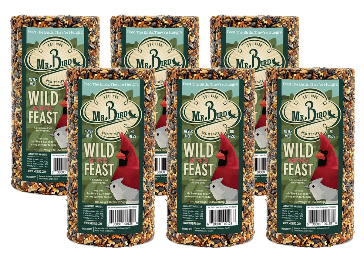 6-pak Mr. Bird Wild Bird Feast mały dziki ptak cylinder z nasionami 793 ml