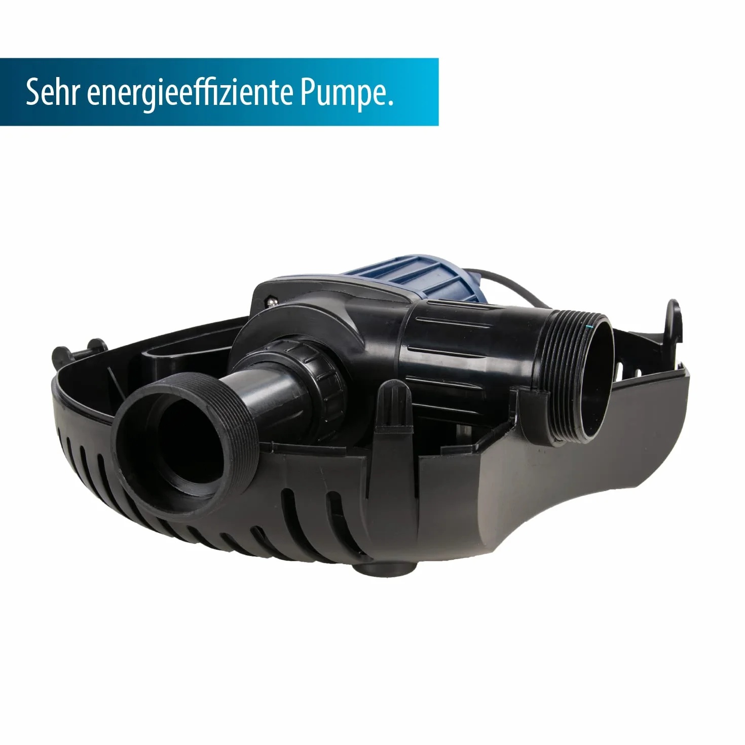 AquaForte O-Plus Vario 10 000 S, przepływ 6-10 m³/h, wysokość tłoczenia 5,5 m, 34-85 W, dopływ 1½" + 2", odpływ 2", ochrona przed pracą na sucho