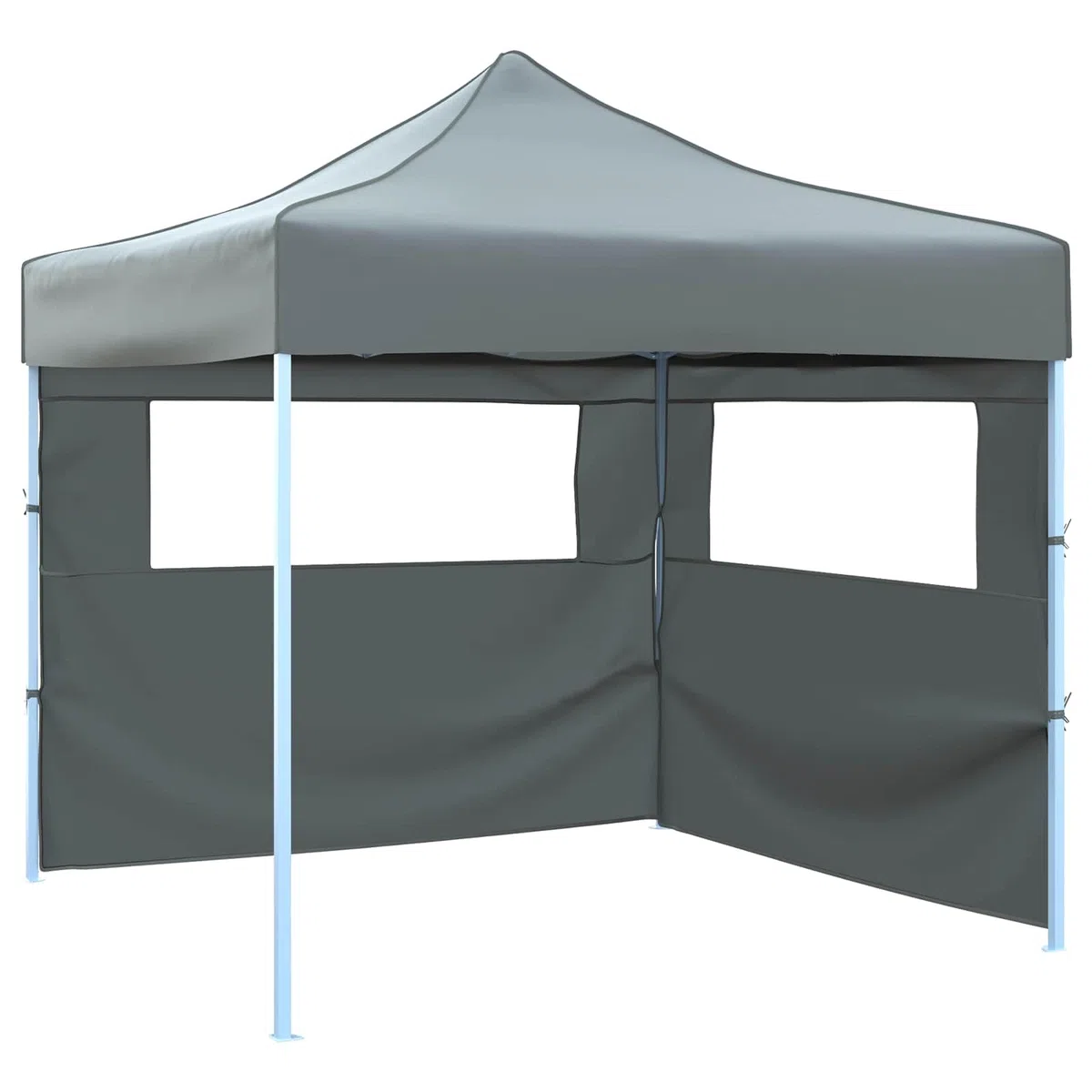 Antracytowy namiot imprezowy 291 x 291 x 315 cm, tkanina Oxford, namiot zewnętrzny z pokrytym PVC dachem z tkaniny Oxford, odporny na wodę i promieniowanie UV, z 4 strunami po 3,5 m