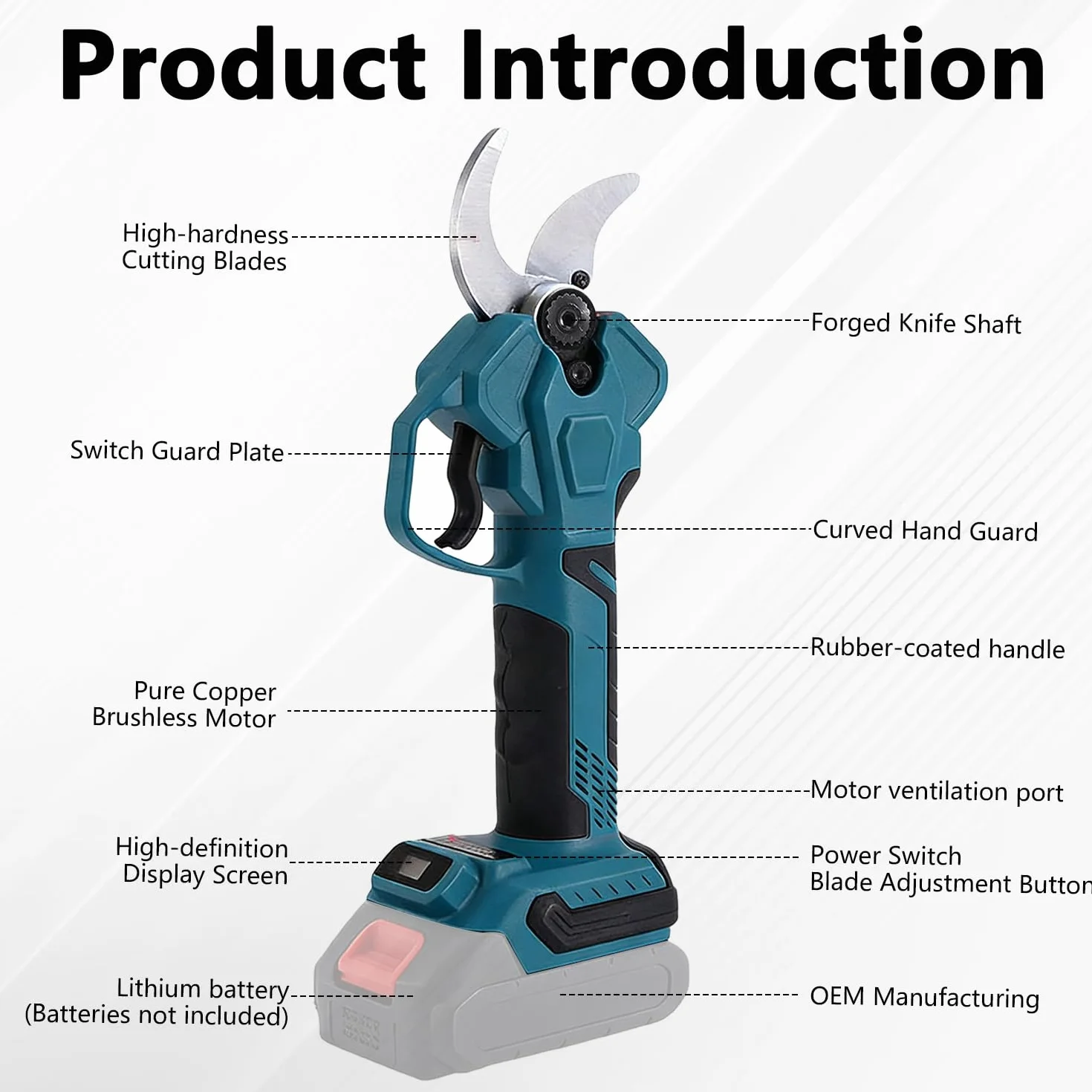 Makita 18 V akumulatorowe nożyce do gałęzi 40 mm LCD