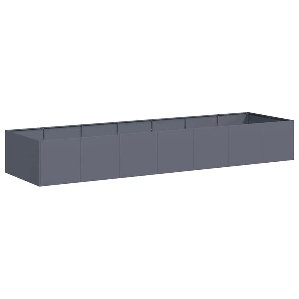 vidaXL Doniczka Antracyt 280x80x40 cm Stal, doniczka, stojak na rośliny, podniesione łóżko, stojak na doniczki, tacka na rośliny, doniczka ogrodowa